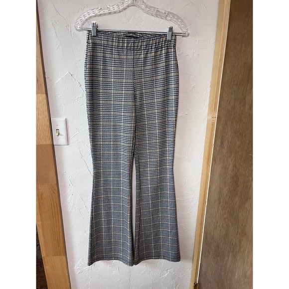 Abercrombie & Fitch Pants - Abercrombie‎ & Fitch XS Houndstooth Flare Pants High Waist Stretch Knit